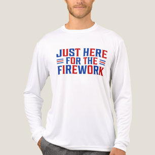 T-shirt En Tri-matière Juste Ici Pour Le Feu D'Artifice Drôle Pour Deux