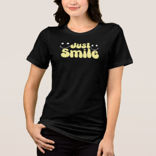 T-shirt En Tri-matière Juste Sourire, Graphique Vibrations Positives