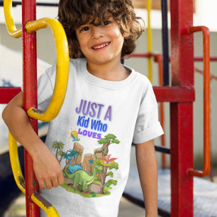 T-shirt En Tri-matière Juste Un Enfant Qui Aime Les Dinosaures