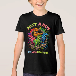 T-shirt En Tri-matière Juste Un Garçon Qui Aime Les Dinosaures