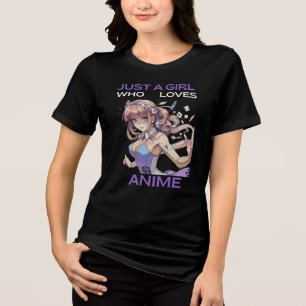 T-shirt En Tri-matière Juste une fille qui aime Anime Tee