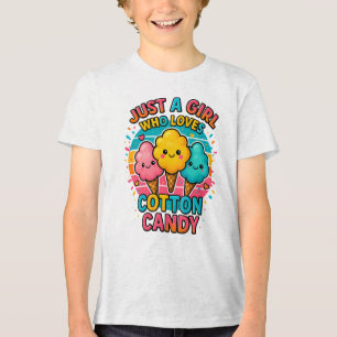 T-shirt En Tri-matière Juste une fille qui aime le bonbon de coton - joli