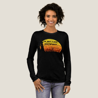 T-shirt En Tri-matière Juste une fille qui aime les abeilles tricolore ch