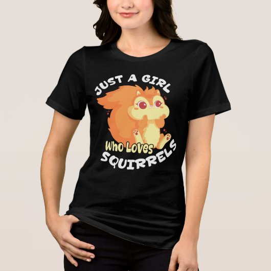 T-shirt En Tri-matière Juste une fille qui aime les écureuils (Recto)