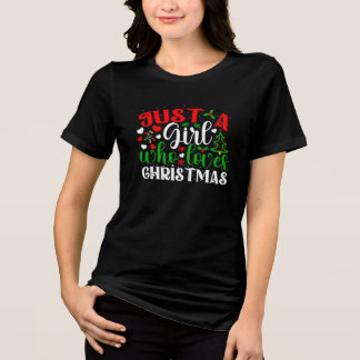 T-shirt En Tri-matière Juste une fille qui aime Noël