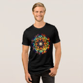 T-shirt En Tri-matière Kaleidoscope Mandala Flower Design-23091 (Recto plein)