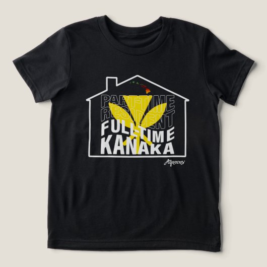 T-shirt En Tri-matière Kanaka à temps plein [noir] (Design Recto)