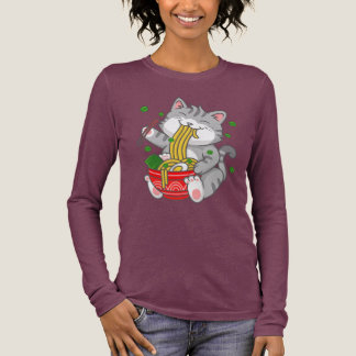 T-shirt En Tri-matière Kawaii Cat Ramen Noodle Funny Pet Cat