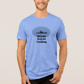 T-shirt En Tri-matière Kayak Silhouette Océan Kayak Pêche (Recto)