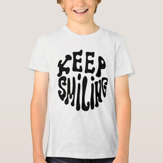 T-shirt En Tri-matière Keep Smiling! - Simple & Cheerful Happy Vibe Desig (Recto)