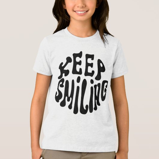 T-shirt En Tri-matière Keep Smiling! - Simple & Cheerful Happy Vibe Desig (Recto)