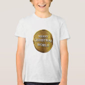 T-shirt En Tri-matière Kids Merry Christmas Around the World T-Shirt (Recto)