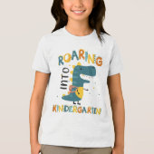 T-shirt En Tri-matière Kindergarten Dinosaur Back to School Shirt (Recto)