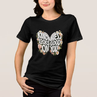 T-shirt En Tri-matière Kindness Looks Good On You Floral Art