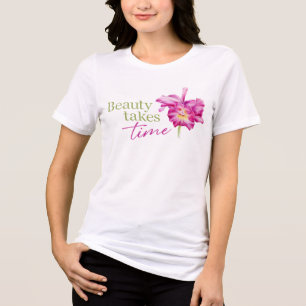 T-shirt En Tri-matière La Beauté Prend Son Temps Orchidée Aquarelle Flora