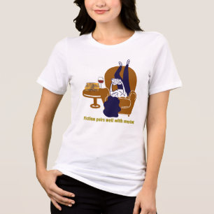 T-shirt En Tri-matière La fiction se marie bien avec merlot