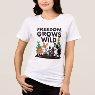 T-shirt En Tri-matière La liberté pousse sauvage – Dessin animé de jardin