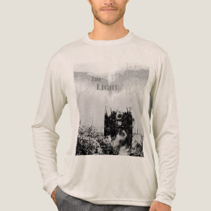 T-shirt En Tri-matière "La Lumière" en gris noir Message inspirant