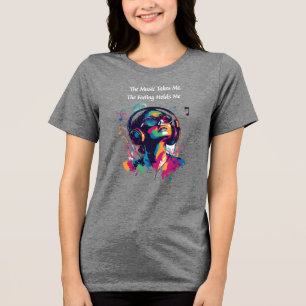 T-shirt En Tri-matière "La musique me prend, le sentiment me tient"