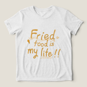 T-shirt En Tri-matière La nourriture frite est ma vie pour enfants