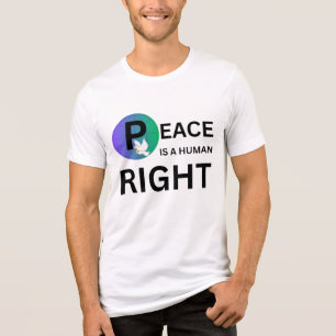 T-shirt En Tri-matière La paix est un droit humain Symbole de la colomb