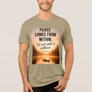 T-shirt En Tri-matière 🕊️ La paix vient de l'intérieur, inspiration quot