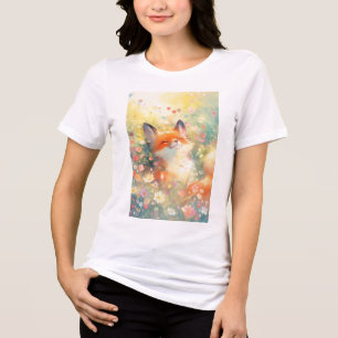 T-shirt En Tri-matière La prairie Red Fox cachée