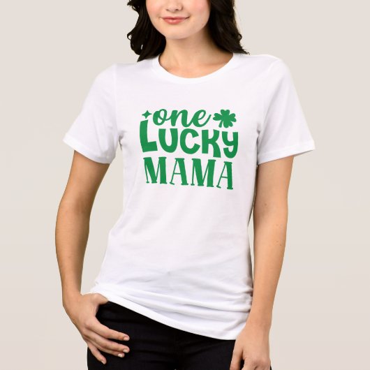 T-shirt En Tri-matière La Saint-Patrick de One Lucky Mama (Recto)