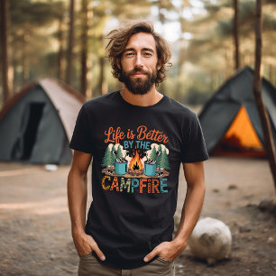 T-shirt En Tri-matière La vie est meilleure au coin du feu de camp