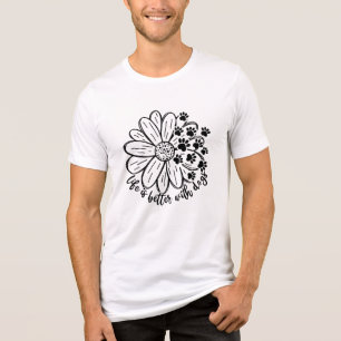 T-shirt En Tri-matière La vie est meilleure avec les chiens les animaux d