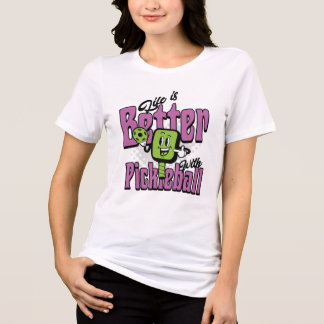 T-shirt En Tri-matière La vie est meilleure avec Pickleball Drôle Mignon