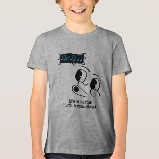 T-shirt En Tri-matière "La vie est meilleure avec une bande son" (Recto)