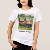 T-shirt En Tri-matière Lady Golfer Pink Golf Cart  (Recto)