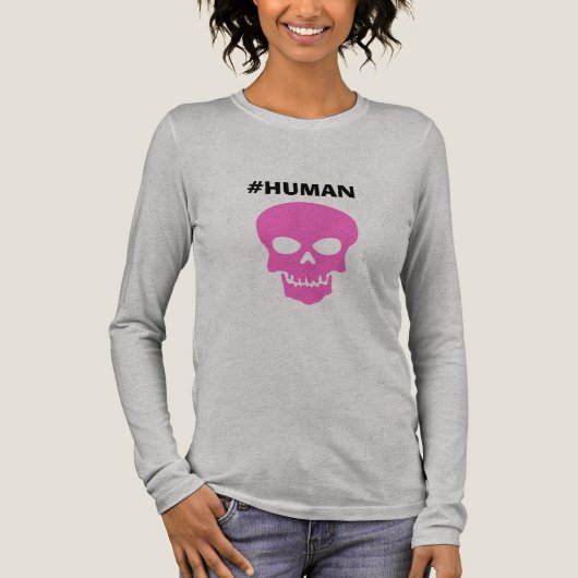 T-shirt En Tri-matière Lady's #HUMAN Shirt Long Sleeve (Recto)