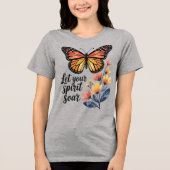 T-shirt En Tri-matière Laisser Votre Esprit Tourner Papillon Tee (Recto)