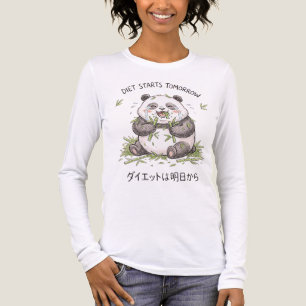 T-shirt En Tri-matière L'alimentation Démarre Demain Mème Drôle de Panda