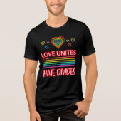 T-shirt En Tri-matière L'amour unit la haine divise (Recto)