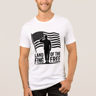 T-shirt En Tri-matière Land of the Free Military Salute American Flag