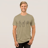 T-shirt En Tri-matière Langue des signes (Recto plein)