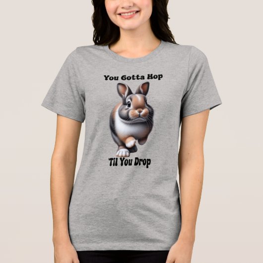 T-shirt En Tri-matière Lapin à couper mignon (Recto)