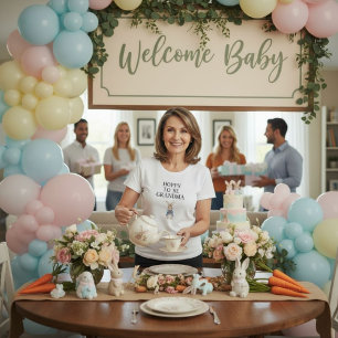 T-shirt En Tri-matière Lapin de Conte de Fées Baby Shower Hoppy To Be Gra