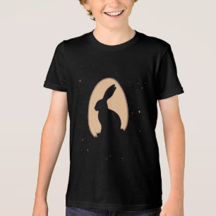T-shirt En Tri-matière Lapin de Pâques minimaliste en forme d'oeuf