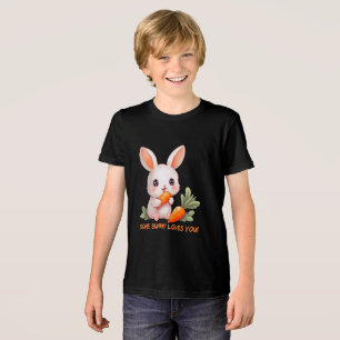 T-shirt En Tri-matière Lapin heureux avec carotte