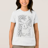 T-shirt En Tri-matière lapin lapin géant à couleur (Recto)
