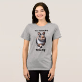 T-shirt En Tri-matière Lapin mignon qui sautille (Recto plein)