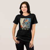 T-shirt En Tri-matière Lapin qui fixe (Recto plein)