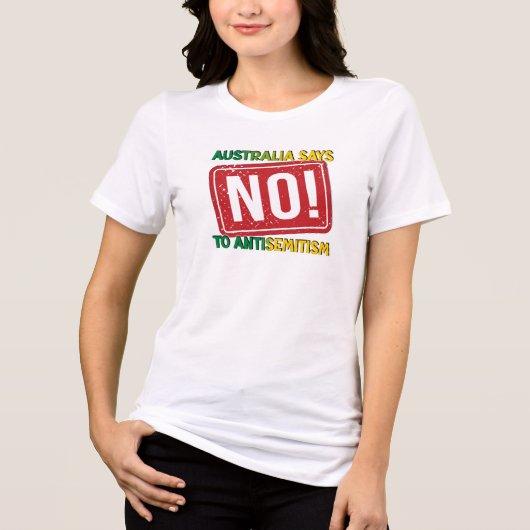T-shirt En Tri-matière L'Australie dit non à l'antisémitisme (Recto)