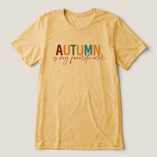 T-shirt En Tri-matière L'automne est ma couleur préférée (Design Recto)