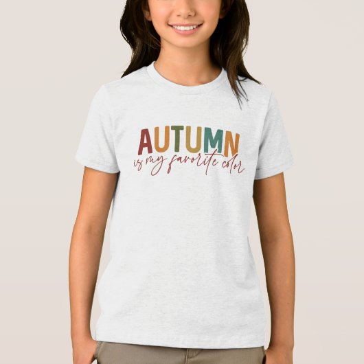 T-shirt En Tri-matière L'automne est ma couleur préférée (Recto)