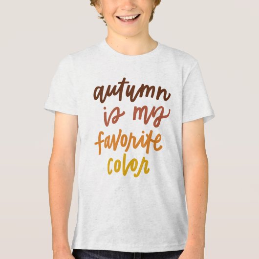 T-shirt En Tri-matière "L'automne est ma couleur préférée" (Recto)